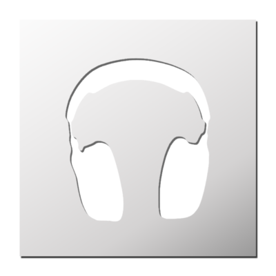 Pochoir Casque de Musique