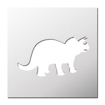 Pochoir Dinosaure Triceratops