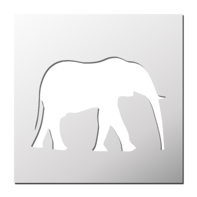 Pochoir Elephant