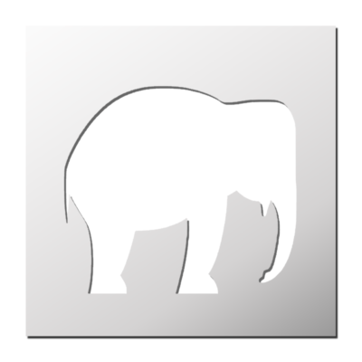 Pochoir Elephant