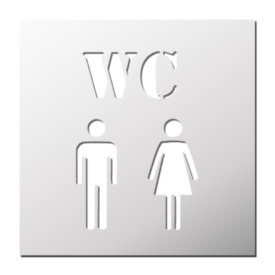 Pochoir Toilettes WC Homme Femme
