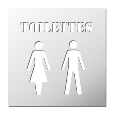 Pochoir Toilettes