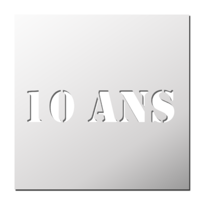 Pochoir Anniversaire 10 ANS