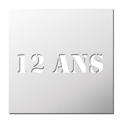 Pochoir Anniversaire 12 ANS