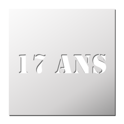 Pochoir Anniversaire 17 ANS