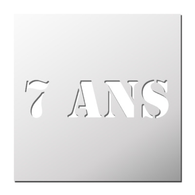 Pochoir Anniversaire 7 ANS