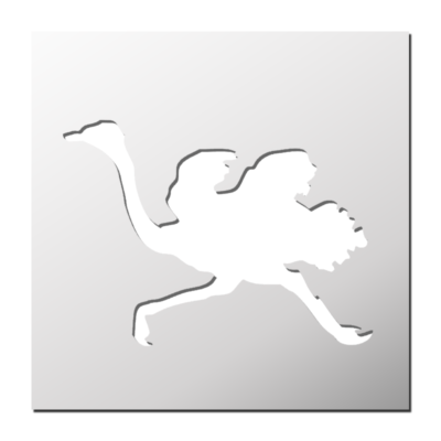 Pochoir Autruche