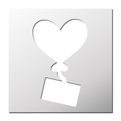 Pochoir Ballon Message Coeur