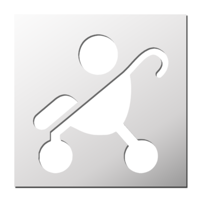 Pochoir Bébé en poussette