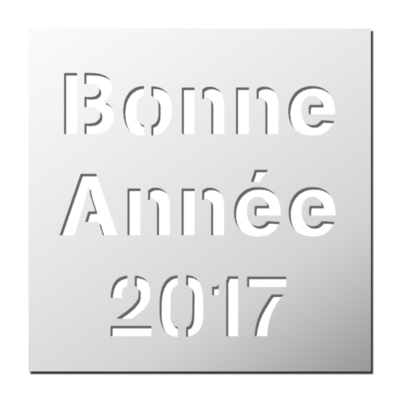 Pochoir Bonne Année 2017