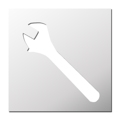 Pochoir Clé à molette