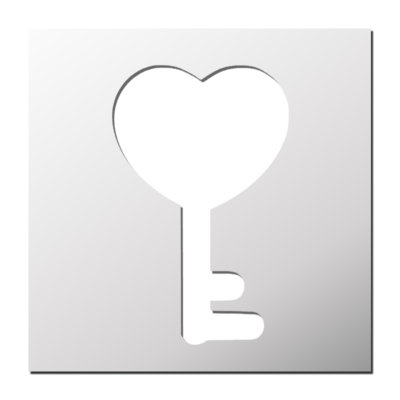 Pochoir Clé Coeur