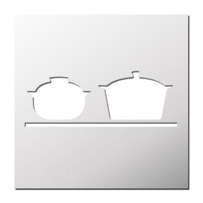 Pochoir Marmite de cuisine