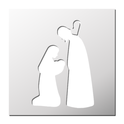 Pochoir Naissance de Jésus
