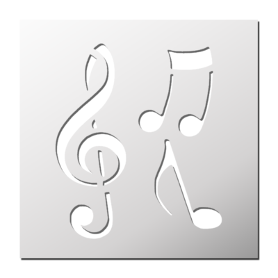 Pochoir Notes de musique