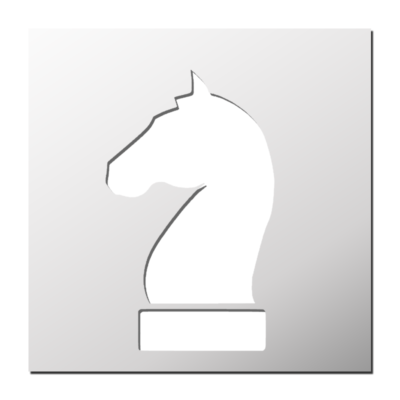 Pochoir Cavalier Echec