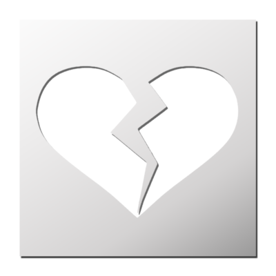 Pochoir Coeur brissé