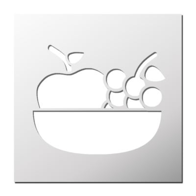 Pochoir Corbeille de fruits