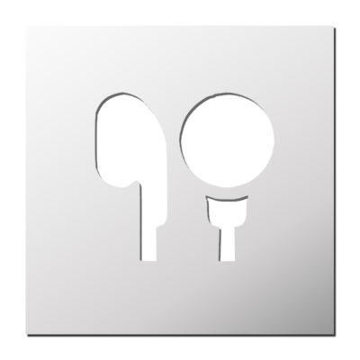 Pochoir Ecouteurs de musique