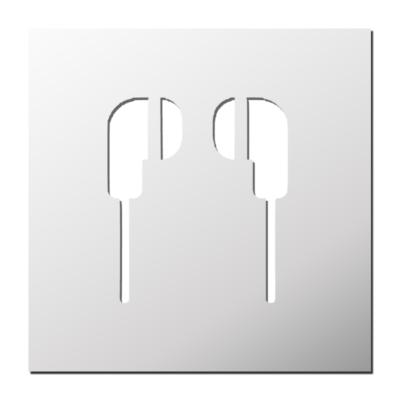 Pochoir Ecouteurs de Musique