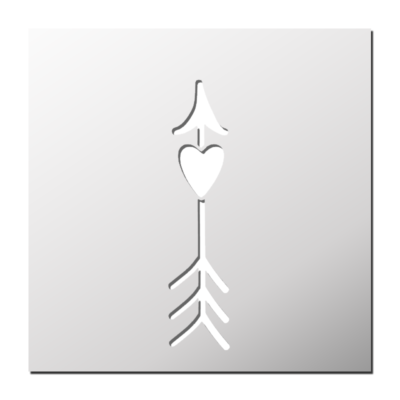 Pochoir Flèche Coeur
