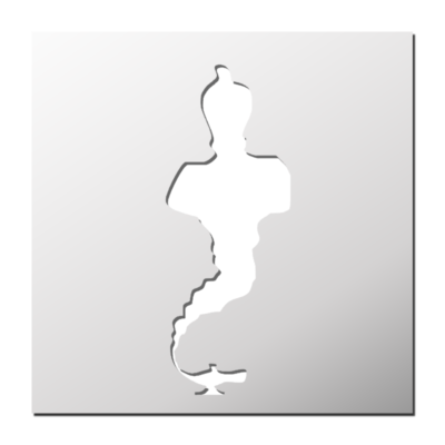 Pochoir Génie de la lampe