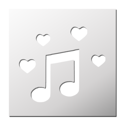 Pochoir J’aime la musique