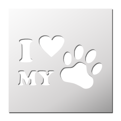 Pochoir J&rsquo;aime mon chien