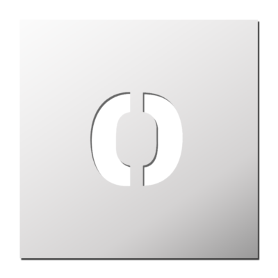 Pochoir lettre o minuscule