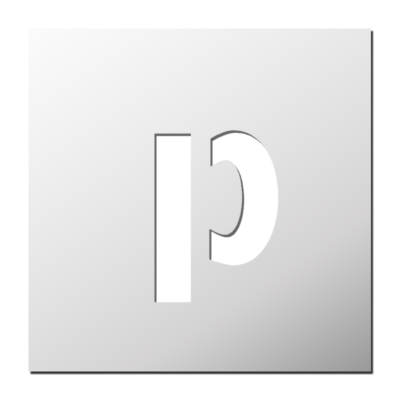 Pochoir lettre p minuscule