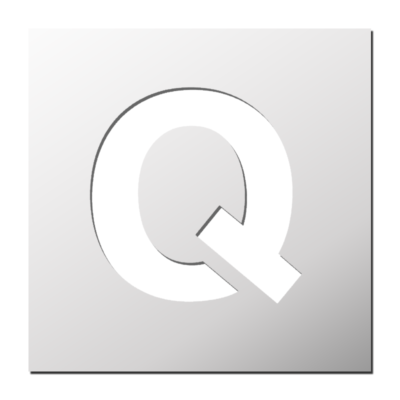 Pochoir lettre Q majuscule