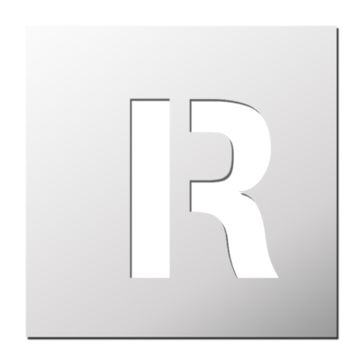 Pochoir lettre R majuscule
