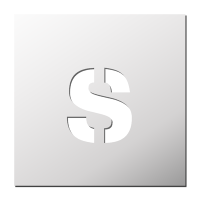 Pochoir lettre s minuscule
