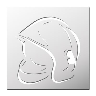 Pochoir Casque de pompier