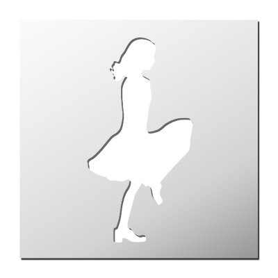 Pochoir Danseuse