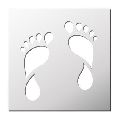 Pochoir Empruntes Pieds