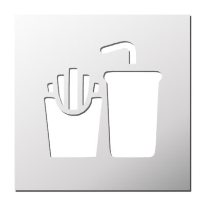 Pochoir Frites Boisson
