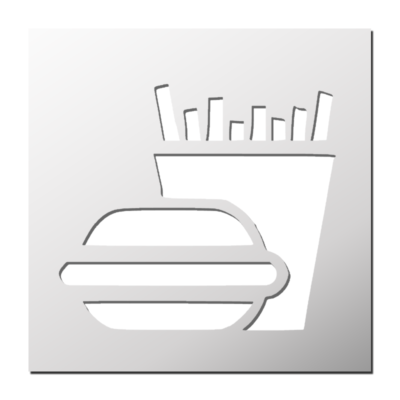 Pochoir Hamburger Frites