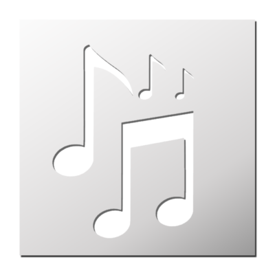 Pochoir Notes de musique