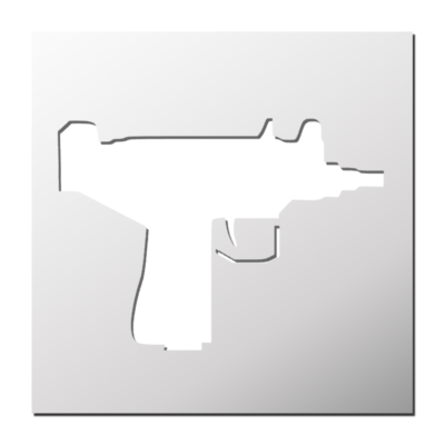 Pochoir Pistolet Mitrailleur