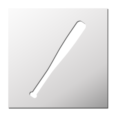 Pochoir Batte de Baseball