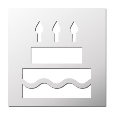 Pochoir Gâteau d’anniversaire