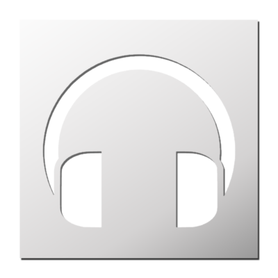 Pochoir Casque Audio