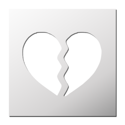 Pochoir Coeur brisé