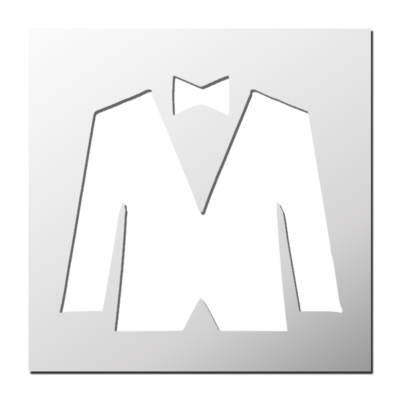 Pochoir Costume de Mariage