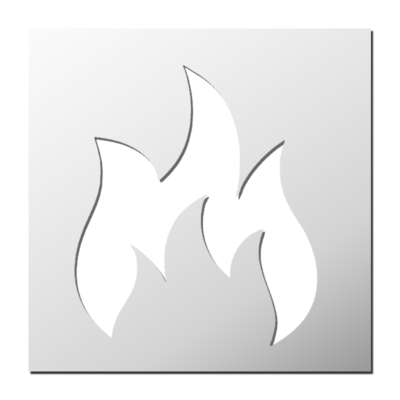 Pochoir Flamme
