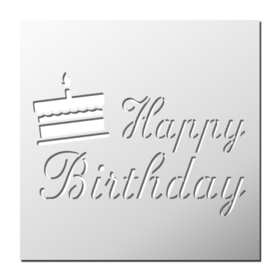 Pochoir Happy Birthday