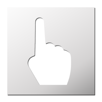 Pochoir Montrer du Doigt