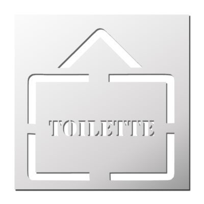 Pochoir panneau Toilette
