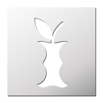 Pochoir Pomme croquée